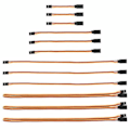 Pikkukuva 1 / 4: 12 kpl JR-jatkojohto Servo 3 Pin 26AWG Uros - Naaras Futaba JR-kaapeli kauko-ohjattaviin lentokoneisiin 3 kpl x Cm 7, 15, 30, 60