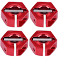 Pikkukuva 2 / 6: Hex-navan sovittimet, 12 mm Universaali HSP Sakura 1/10 mittakaavan RC-autoille (4 kpl) (6 mm - punainen)