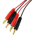 Miniatyrbillede 3 af 4: 2 dele 4,0 mm han bananstik ladeforbindelse til JST 20AWG blød silikone ladeledning 30 cm 11,8 tommer Lipo-dele til RC