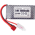 Pikkukuva 4 / 5: 2 LiPo-akkua 7.4V 2000mAh, T-liitin, 2-in-1-laturi | Sopii RC 9200, 9200E, 200E, 9202E, HM101, 9125, S920, S921, HB101