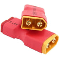 Miniatyrbillede 4 af 4: XT60 han til hun T-Plug Adapter 4 stykker | Hurtig konvertering | Letvægt | Kompatibelt Lipo-batteri, Stereo, Stik, Rød