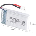 Miniatyrbild 4 av 4: 4 stycken laddningsbara Lipo-batterier 3,7v, 500mAh för Rc Quadricopter drönare Syma X5 X5C X5SC X5SW, Cheerson CX-30W, Skytech M68, Wltoys F949