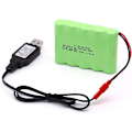 Pikkukuva 1 / 5: RC-akku 6V 2400mAh, Ladattava Ni-MH AA-akku, JST-liittimellä, RC-autolle, RC-veneelle, RC-säiliölle, Sähkötyökaluille | Mitat 52x72x15mm