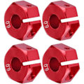 Pikkukuva 4 / 6: Hex-navan sovittimet, 12 mm Universaali HSP Sakura 1/10 mittakaavan RC-autoille (4 kpl) (6 mm - punainen)