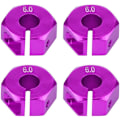 Miniatyrbild 5 av 7: Adaptrar för sexkantshjulnav, 12 mm Universal för HSP Sakura RC-bilar i skala 1/10 (4 stycken) (6 mm - lila)