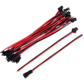 Pikkukuva 2 / 4: JST-kaapelisarja 2PIN 22AWG 135mm 20 paria M/F-liittimiä | RC-mallin varusteet, radio, 20-nastainen adapteri, musta/punainen