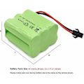 Pikkukuva 2 / 4: RC NiMH 7,2 V 2400 mAh AA ladattava akku USB-latauskaapelilla ja 2P SM -liittimellä, RC-ajoneuvoihin RC-autoihin RC-veneisiin