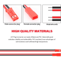 Miniatyrbillede 4 af 4: Sæt med 60 JST 22 AWG-stik, 2-bens han og hun, længde 10 cm 15 cm - perfekt til LED, lamper, RC-batterier og legetøj
