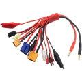 Miniatyrbild 1 av 4: 10-i-1 Banan Plugg RC Laddare Lipo Kabel Adapter XT90 XT60 JST EC5 T Plug Tamiya Mini Tamiya Glow Ignitor Futaba Alligatorklämmor