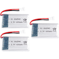 Miniatyrbillede 1 af 3: 3 stk. genopladeligt lipo-batteri (3.7v, 600mAh Lipo) til Rc Drones quadcopters Syma x5 x5c x5SC x5SW, Cheerson CX-30W, Skytech M68, Wltoys F949