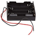 Miniatyrbillede 4 af 4: 4xAA Batteriholder | Let at installere | Kompakt og bærbar | Ideel til Tello, JVC Bilradio, WLtoys 144001, Sort, Plast