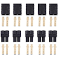 Miniatyrbillede 1 af 4: 5 par TRX Traxxas-stik | Høj kvalitets han-hun til NiMh Lipo-batterier og børsteløs ESC | Egnet til tello batteri, lipo pose, Sort, Plast