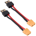 Miniatyrbillede 1 af 4: 2 stk. 12AWG med XT60 hun-stikadapter Silikone kabel kompatibel med Traxxas RC LiPO NiMH ESC-oplader, 10CM