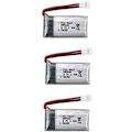 Miniatyrbild 1 av 4: Set med 3 LiPo 3.7V 380mAh batterier för RC Quadcopters | Kompatibel med Hubsan X4, Syma X11, HS170 | Hög kapacitet, pålitlig prestanda, silver