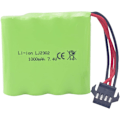 Pikkukuva 4 / 4: Ladattava akku 7.4V 1000mAh SM-4P RC DE36W DE65:lle | SM-4P-liitin, helppo USB-lataus | Korkea kestävyys, kompakti muotoilu, vihreä