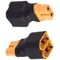 Miniatyrbild 4 av 4: XT60 Parallellkontakt för RC LiPo-batterier | 1 hona till 2 hane sladdlös | Lätt och kompakt adapter