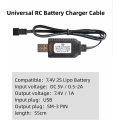 Miniatyrbillede 2 af 5: USB batterilader til 7.4V 2S LiPo-batterier | SM-3P-tilslutning | Sikker og alsidig opladning | Let og bærbar | Kompatibel med RC Bil/Drone/Båd