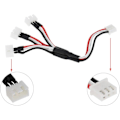 Pikkukuva 1 / 4: 3-in-1 7.4V 2S Latauskaapeli | Sopii JJRC, WLtoys, SYMA Droneille | Lataa 3 akkua samanaikaisesti, musta, muovi