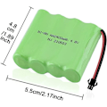 Miniatyrbillede 3 af 3: Ni-MH 4.8V 2400mAh Genopladeligt Batteri | Til Fjernstyret Bil, Rc Rock Crawler | Hurtig Opladning, varighed 18+ min | 55x48x15mm, 84g, Grøn