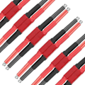 Pikkukuva 2 / 4: Deans Style T naaras- ja urosliitin 12AWG silikonijohdolla RC-akulle Lipo-kaapeli drone + 4 kpl PVC-suojakorkkeja