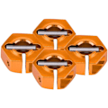 Miniatyrbillede 3 af 6: Adaptere til sekskant hjulnav, 12 mm Universal til HSP Sakura RC-biler i skala 1/10 (4 stk) (7 mm - orange)