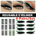 Pikkukuva 1 / 3: 4 par irtoripsiä eyeliner-tarrat Vedenkestävä glitter Musta