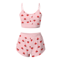 Miniatyrbild 4 av 5: Pyjamas Set för Kvinnor Kortärmad Bekväm Storlek M Nattkläder för Sommar