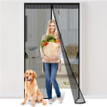 Miniatyrbilde 5 av 5: Insektnett, magnetisk myggnett, magnetisk sugedørgardin, myk gas, svart black 80x210cm