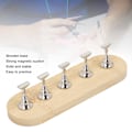 Miniatyrbillede 6 af 7: Negle Display Stativ DIY Log Tryk På Fiksering Magnetisk Falsk Negleholder til Begynder Manicure