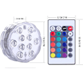 Miniatyrbild 2 av 7: Pool LED-lampa med fjärrkontroll, vattentät RGB-lampa under vatten