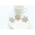 Miniatyrbillede 5 af 7: Jule-Snefnug Brosche Fuldt Diamant Boutonniere Gold