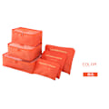 Pikkukuva 1 / 7: Neliömäinen Oxford-kangaskassi matkavaatteiden säilytykseen, 6 osan setti säilytyskassi Orange color
