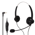 Miniatyrbild 1 av 8: 2,5 mm telefonheadset Binaural brusreducerande Callcenter-hörlurar med mikrofon Mute för affärskundtjänst