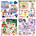 Miniatyrbilde 5 av 5: Juleteller Blind Box Barn Unicorn Liten Gul And Building Blocks Sanrio B