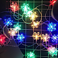 Miniatyrbillede 1 af 6: Julefestival Ins Dekorative Lys Led Snefnug Lys Kæde Romantisk Batteriboks Color 6 M 40led(USB)