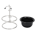 Miniatyrbilde 1 av 8: Barberhøvelstativ, robust, stabilt, stilig utseende, rustfritt, bærbart, skål for barberskum til herrer, for frisørsalong, hotell, hjem