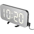 Miniatyrbild 1 av 7: LED-spegelväckarklocka, bärbar LED-spegelväckarklocka