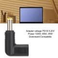 Miniatyrbild 6 av 7: 100W PD USB 3.1 Typ C Hon USB C till DC 18.5‑20V 5.5x1.7mm Adapter PD Emulator Trigger 90 Grader Vinklad