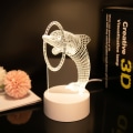 Miniatyrbilde 4 av 9: 3D Mini nattlampe Kreativ berøringsaktivert akryl bordlampe nattlys Aktivitetsgave Merry Christmas
