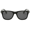 Miniatyrbillede 2 af 4: Retro Wayfarer Solbriller Sort Sort Glas + Senil Snøre Sort