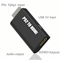 Miniatyrbillede 3 af 8: PS2 til HDMI-adapter med 3,5 mm lydoutput til HDTV/HDMI-skærme