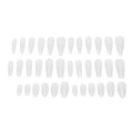 Miniatyrbillede 4 af 7: 360 stk. Matte Negletips Kiste Mandel Stiletto Formet Fuld Dækning Klar Lang Let Falsk Negl