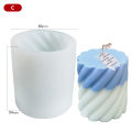 Miniatyrbillede 1 af 5: Form Cylinder stribet stearinlysfremstillingsmodelforme H C