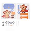 Miniatyrbillede 1 af 8: DIY Monkey Puslespil Legetøj Magnetisk Håndværk Forbedre Videnskabelig Kognition Bygge Sæt til Børn til Tidlig Uddannelse Magnetisk Monkey Håndværk Bil