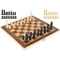Miniatyrbild 7 av 9: Fällbart trä-schackspel i flera färger