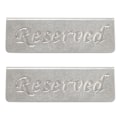 Miniatyrbillede 8 af 8: 2 stk. Metal Rustfrit Stål Reserveret Skilt Dobbeltsidet Reserveret Bordskilt til Restauranter Bar Cafe Tehus Hotel
