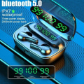 Pikkukuva 2 / 8: Langattomat Bluetooth 5.0 urheilukuulokkeet digitaalisella LED-näytöllä musta