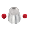 Miniatyrbilde 6 av 8: Magnetisme Trikskopp Røde Kuler Sett Uendelig Morsom Aluminium Chop Cup for Sceneopptreden Rekvisitter