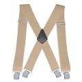 Miniatyrbild 1 av 8: 5 cm elastiska axelbandsfästen för män med 4 X-formade justerbara hängslen 04 beige