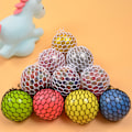 Miniatyrbild 6 av 6: Snygg Squishy Meshboll Stressboll Tryck Grape Balls Hand Fidget Leksak Sensorisk Rolig Leksak